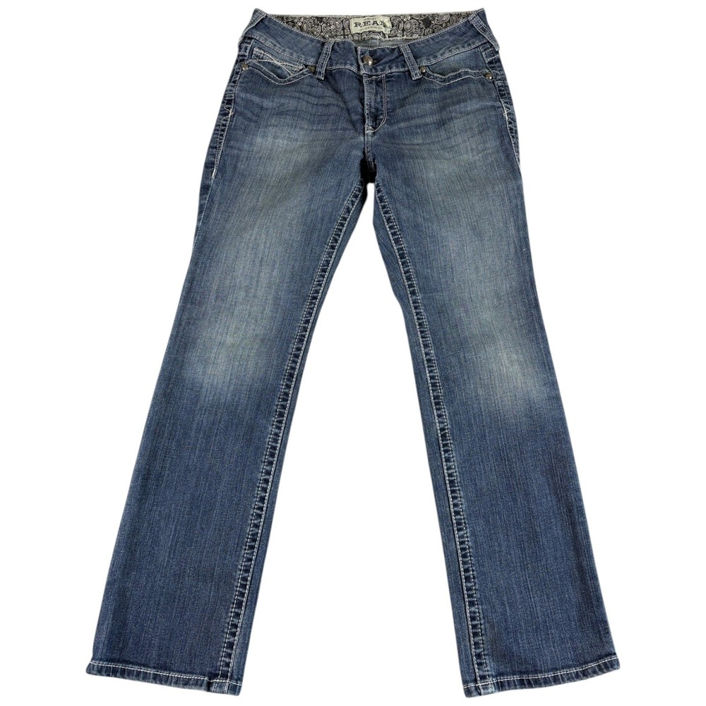 Ariat REAL Denim Bootcut Jeans‎ Womens 31S Blue Mid Rise Heritage Western Washed